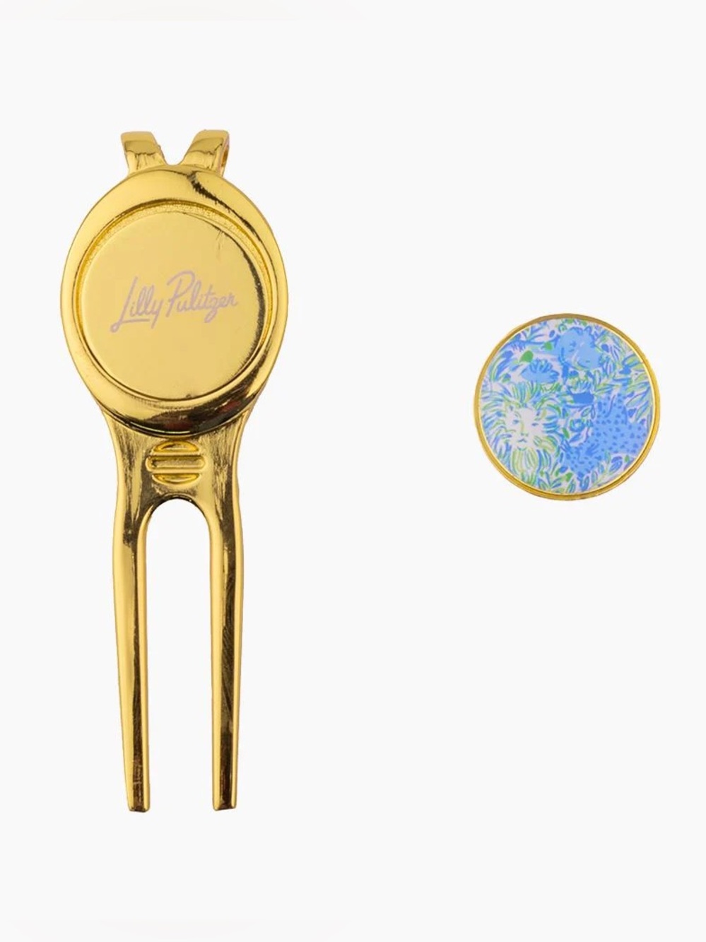 Lilly Pulitzer Golf Divot Tool & Ball Marker Set, Dandy Lions